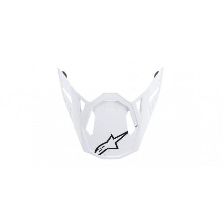 kšilt pro přilby SUPERTECH S-M10 a S-M8 SOLID, ALPINESTARS (bílý lesklý, verze ECE 22.05)