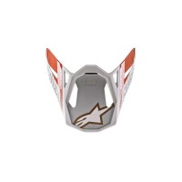 kšilt pro přilby SUPERTECH S-M8 TRIPLE, ALPINESTARS (oranžová fluo/bílá/zlatá metalická)