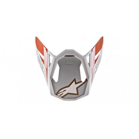 kšilt pro přilby SUPERTECH S-M8 TRIPLE, ALPINESTARS (oranžová fluo/bílá/zlatá metalická)