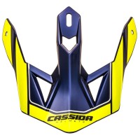 kšilt pro přilby Cross Pro 2, CASSIDA (žlutá fluo/modrá perleť)