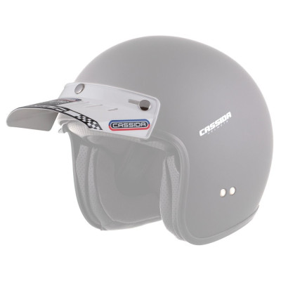 plochý kšilt Oxygen Racing Spirit, CASSIDA (bílý, cvakání na druky)