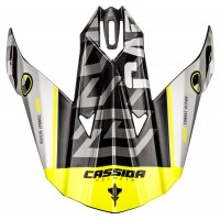 kšilt pro přilby Cross Cup Sonic Junior, CASSIDA, dětská (bílá/žlutá fluo)