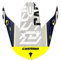 kšilt pro přilby Cross Cup Sonic Junior, CASSIDA, dětská (modrá matná/bílá/žlutá fluo)