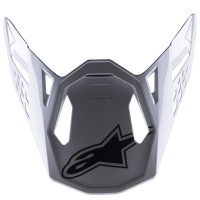 kšilt pro přilby SUPERTECH S-M8 FACTORY, ALPINESTARS (černá/bílá/červená fluo lesklá)