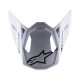 kšilt pro přilby SUPERTECH S-M8 RADIUM 2, ALPINESTARS (černá/bílá lesklá)