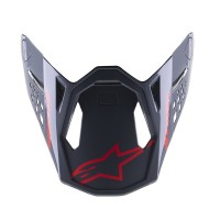 kšilt pro přilby SUPERTECH S-M8 RADIUM 2, ALPINESTARS (černá/červená lesklá)