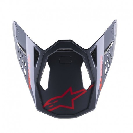 kšilt pro přilby SUPERTECH S-M8 RADIUM 2, ALPINESTARS (černá/červená lesklá)