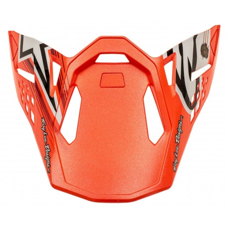 kšilt pro přilby SUPERTECH S-M10 edice TROY LEE DESIGNS, ALPINESTARS (oranžová/bílá/černá, verze ECE 22.05)