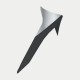 aerodynamický spoiler pro přilby SUPERTECH R10 ELEMENT standardní profil, ALPINESTARS (černá/stříbrná)