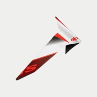 aerodynamický spoiler pro přilby SUPERTECH R10 TEAM standardní profil, ALPINESTARS (černá/červená/bílá)