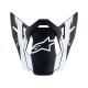 kšilt pro přilby SUPERTECH S-M10 AMPRESS, ALPINESTARS (černý matný/bílý, verze ECE 22.06)