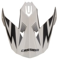 kšilt pro přilby Cross Cup One, CASSIDA - ČR (bílá perleť/černý)