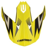 kšilt pro přilby Cross Cup One, CASSIDA - ČR (bílá perleť/žlutá fluo/černý)