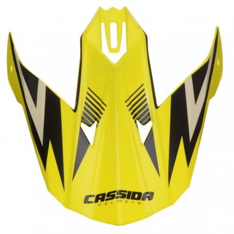 kšilt pro přilby Cross Cup One, CASSIDA - ČR (bílá perleť/žlutá fluo/černý)