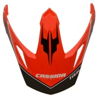 kšilt pro přilby Tour Globe, CASSIDA - ČR (černá/červená neon/bílá)