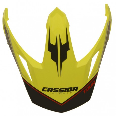 kšilt pro přilby Tour Globe, CASSIDA - ČR (černá/žlutá fluo/červená)