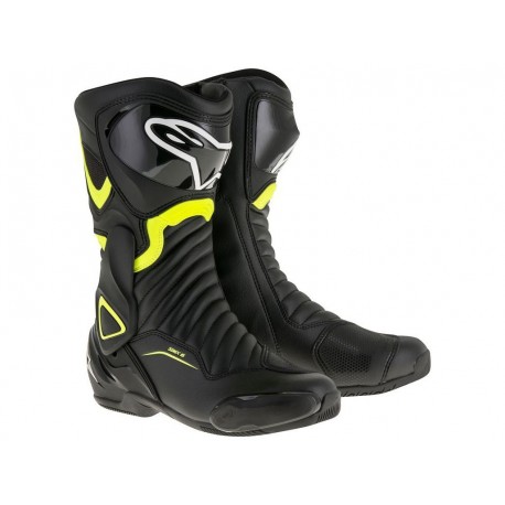 boty S-MX 6, ALPINESTARS (černé/žluté fluo) 2024