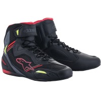boty FASTER-3 RIDEKNIT, ALPINESTARS (černé/červené/žluté fluo/šedé) 2025
