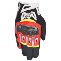 rukavice SMX-2 AIR CARBON, ALPINESTARS (červené/černé/bílé/žluté fluo) 2025