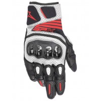 rukavice SP X AIR CARBON 2, ALPINESTARS (černá/bílá/červená fluo) 2025