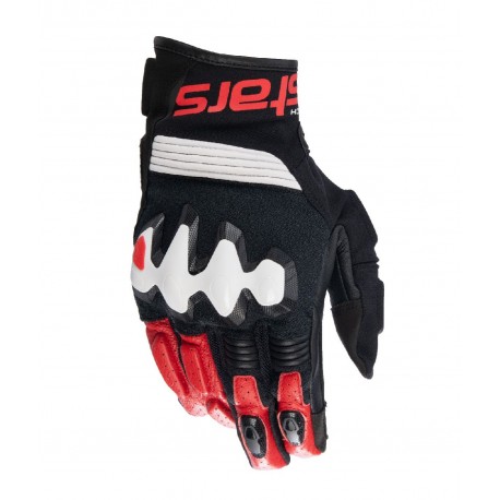 rukavice HALO, ALPINESTARS (černá/bílá/červená) 2025
