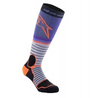 ponožky MX PRO, ALPINESTARS (černá/šedá/fialová/oranžová) 2025
