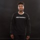 mikina LINEAR CREW FLEECE, ALPINESTARS (černá/bílá)