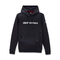 mikina LINEAR HOODIE, ALPINESTARS (černá/bílá)
