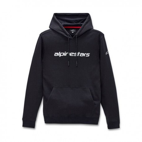 mikina LINEAR HOODIE, ALPINESTARS (černá/bílá)