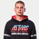 mikina CLUB HOODIE, ALPINESTARS (černá/červená/modrá/šedá)