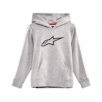 mikina KIDS RACEY HOODIE, ALPINESTARS, dětská (šedá/červená)