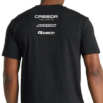 MOTO triko černé, Cassida + Q-tech + Ayrton