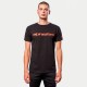 triko LINEAR WORDMARK TEE, ALPINESTARS (černá/červená fluo)