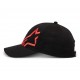kšiltovka CORP SNAP 2 HAT, ALPINESTARS (černá/červená fluo)