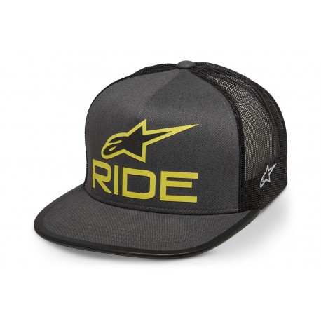 kšiltovka RIDE 4.0 TRUCKER, ALPINESTARS (šedá/černá/žlutá)
