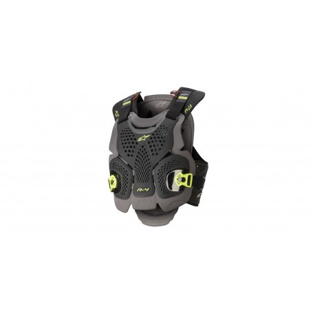 chránič hrudi A-4 MAX, ALPINESTARS (černá/antracit/žlutá fluo) 2025