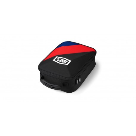 kufr na motokrosové brýle Cornestone, 100% (černá/červená/modrá)
