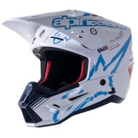 přilba S-M5 ACTION, ALPINESTARS (bílá/modrá/tmavě červená/černá)