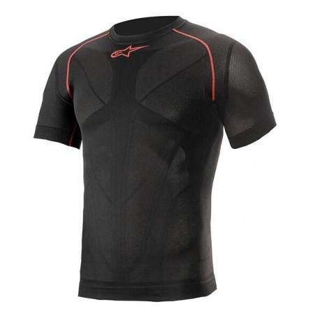 termotriko s krátkým rukávem RIDE TECH SUMMER, ALPINESTARS (černá/červená) 2025