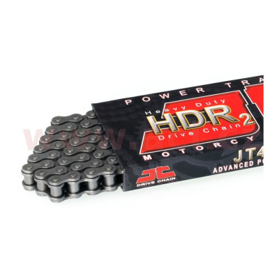 řetěz 428HDR2, JT CHAINS (bezkroužek, barva černá, 126 článků vč. rozpojovací spojky)