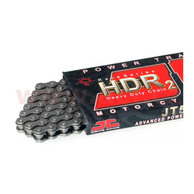 řetěz 520HDR2, JT CHAINS (bezkroužek, barva černá, 112 článků vč. rozpojovací spojky)