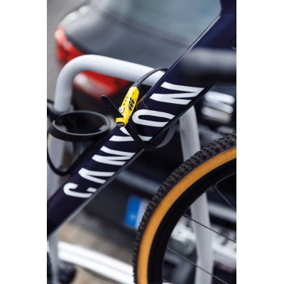 Speciální uzamykatelné stahovací lanko s ocelovým jádrem Combiflex (délka kabelu 45cm,červená), ABUS