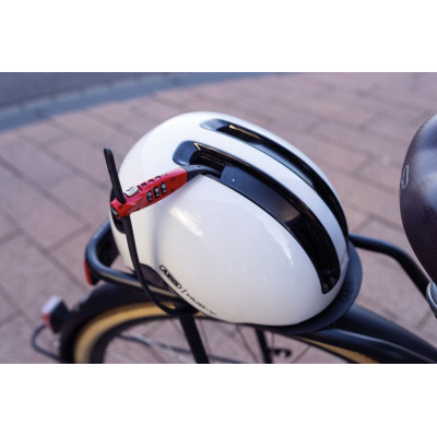 Speciální uzamykatelné stahovací lanko s ocelovým jádrem Combiflex (délka kabelu 45cm,žlutá), ABUS