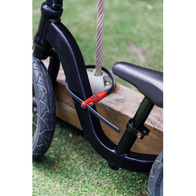 Speciální uzamykatelné stahovací lanko s ocelovým jádrem Combiflex (délka kabelu 45cm,žlutá), ABUS