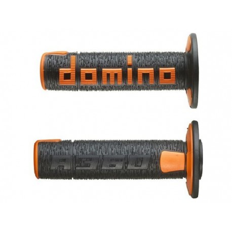 gripy A360 (offroad) délka 120 mm, DOMINO (černo-oranžové)