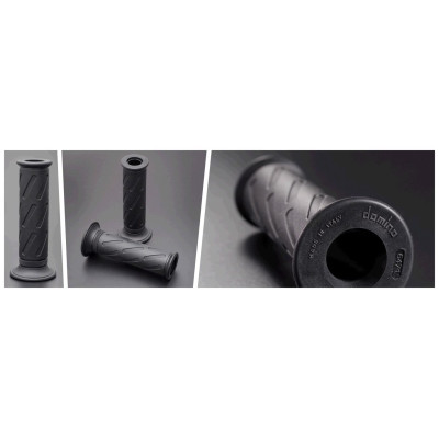 gripy OEM SUZUKI styl (road) délka 124/118 mm, DOMINO (černé)