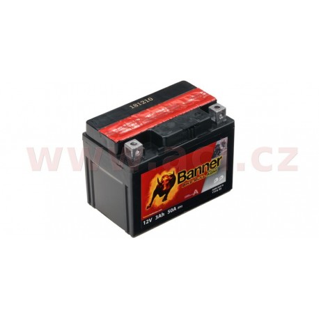 Motobaterie 12V, YTX4L-BS/YTZ5S-BS, 3Ah, 50A, BANNER Bike Bull AGM 114x71x86