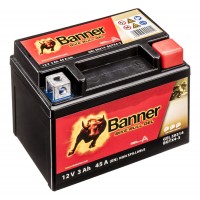 Motobaterie gelová 12V, YTX4L-BS/YTZ5S-BS, 3Ah, 45A, BANNER Bike Bull GEL 113x70x86