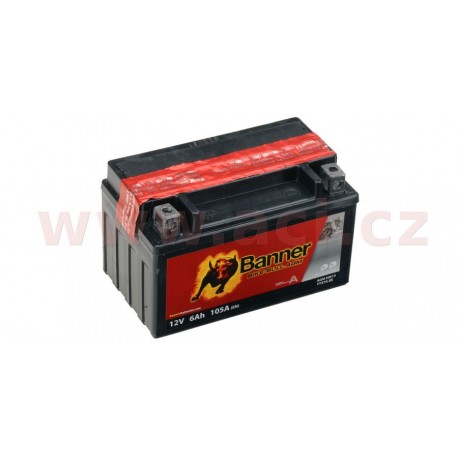 Motobaterie 12V, YTX7A-BS, 6Ah, 105A, BANNER Bike Bull AGM 150x87x95