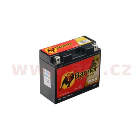 Motobaterie gelová 12V, YT12B-4, YT12B-BS, 10Ah, 190A, BANNER Bike Bull GEL 150x70x130